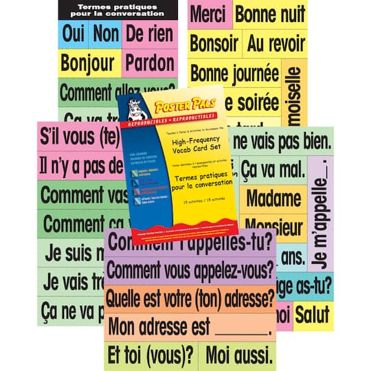 Poster Pals&#xAE; French High-Frequency Vocabulary Card Set